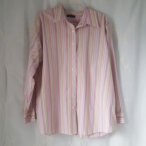 Lands' End Striped Button Down Shirt